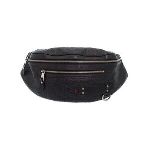 Gucci Guccissima Leather Web Belt Bag Black